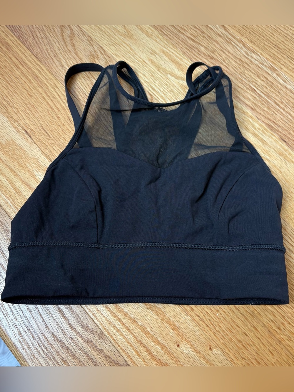 Lululemon black mesh bra 8